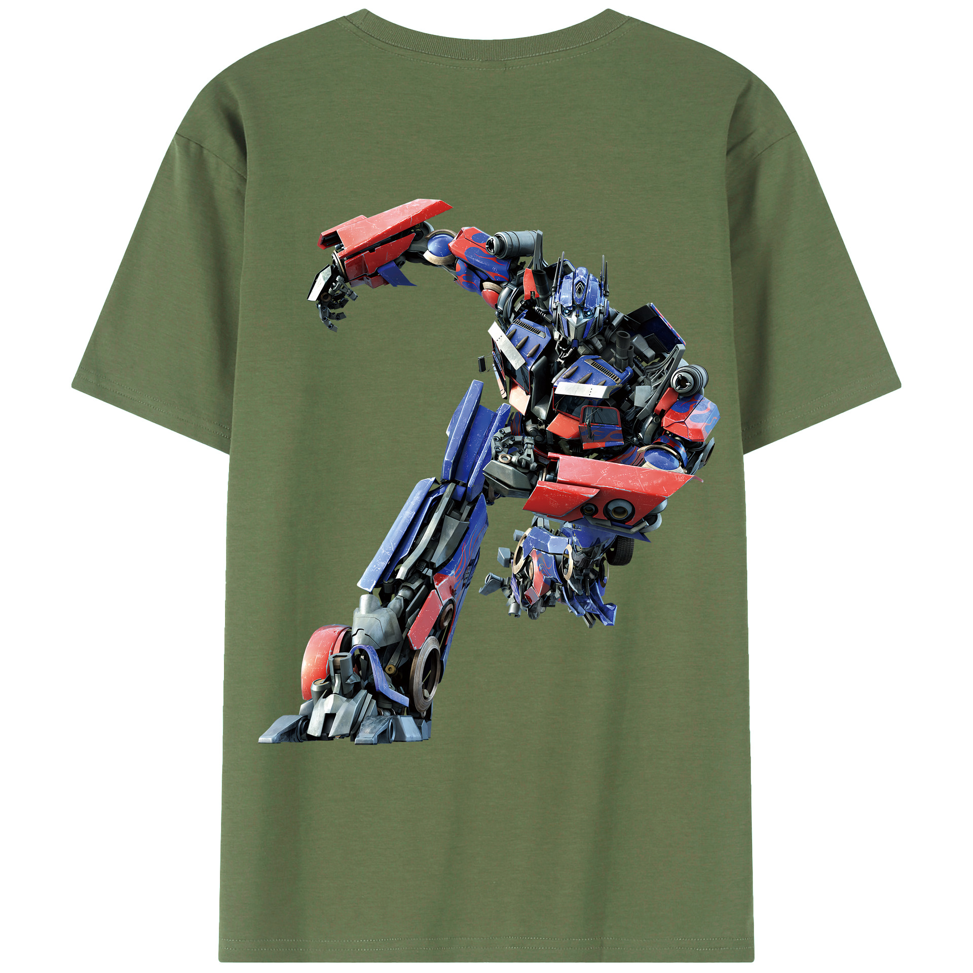 （画像用） Transformers トランスフォーマー 綿100％ メンズ半袖Tシャツ（バックプリント） 通気性